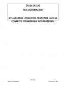 Situation de l’industrie française dans le contexte économique international