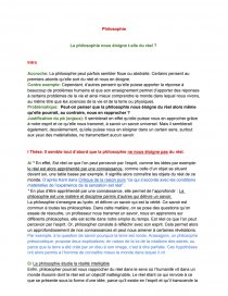 Exemple de dissertation de philosophie