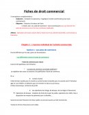 Fiche de droit commercial