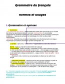 Grammaire du français