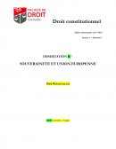 Souveraineté et Union Européeen