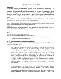 Louise Labé Je Vis Je Meurs Commentaire De Texte