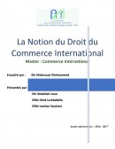 DROIT DU COMMERCE INTERNATIONAL