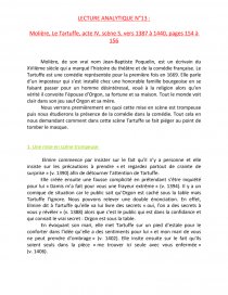 Aide aux devoir: Commentaire De Texte Tartuffe