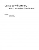 Coase et Williamson, Apport en matière d’institutions