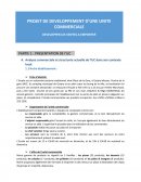 Projet de développemeèt d'une unité commerciale, développer les ve tes à emporter