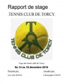 Rapport de stage, tennis club