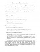 Essay On Business Cycles and Recessions