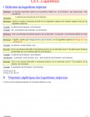 Ch 4 : Logarithmes