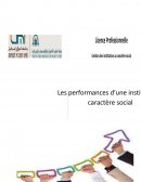 Exposé de la performance des institutions à caractère social