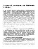 Le Pouvoir constituant de 1958 était-il illimité?