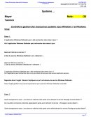 Contrôle et gestion des ressources système sous Windows 7 et Windows Vista