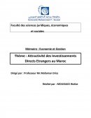 Attractivité des IDE au Maroc