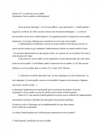 Dissertation droit administratif et service public