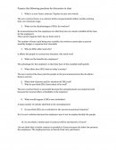 Prepare the following questions for discussion in class
