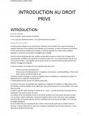 Introduction au droit privé