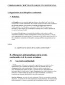 Comparaison entre la croûte océanique et la croûte continentale