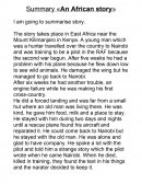 Summary "an African story"
