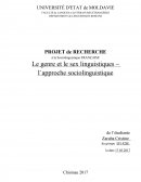 Le genre et le sex linguistiques – l`approche sociolinguistique de l’étudiante