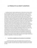 Primauté du droit européen