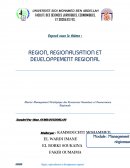 Région, régionalisation et développement régional