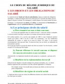 Cours de droit - Le choix du régime juridique