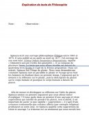 Dissertation de Philosophie sur Spinoza