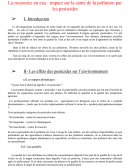 La ressource en eau : impact sur la santé de la pollution par les pesticides