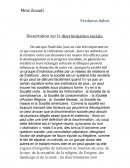 Dissertation sur la discrimination sociale