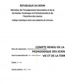 Le milieu naturel terrestre de la République du Bénin