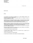 Lettre de motivation, candidature pour un poste d'assistant manager