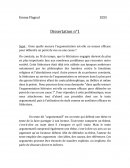 Dissertation sur l'efficacité de l'argumentation