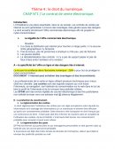 Le contrat de vente électronique.