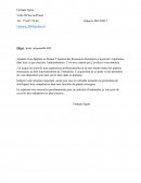 Lettre de motivation pour un poste de responsable des RH