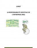 La responsabilité sociétale de l'entreprise