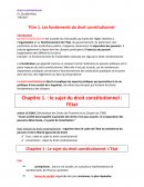 Sujet du droit constitutionnel : l'Etat