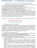 L'individu au travail