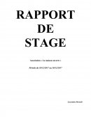 Rapport de stage, association "la maison ouverte"