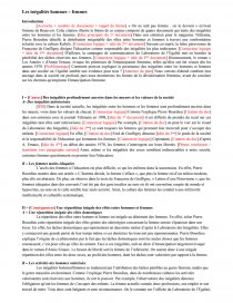 Le Inegalite Homme Femme Francai Bt Etude De Ca Cap Ponson Egalite Dissertation 