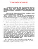 Paragraphe argumenté en sciences