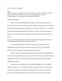 Les souvenirs dissertation picture