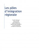 Les pôles d'intégration régionale