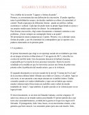 Lugares y Formas de Poder