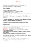 Droit civil Généralités sur la notion d’obligation et sur la responsabilité civile
