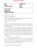 Exemple de présentation de la synthèse personnelle en TPE