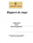 Rapport de stage dans une librairie papéterie