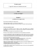 L’approche unitaire de la définition du droit