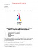 En quoi le programme des JO de Paris 2024 respecte-t-il le concept de développement durable ?