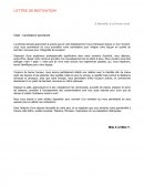 Lettre de motivation, candidature spontanée