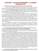 Synthèse "Le bon gouvernement" de ROSANVALLON